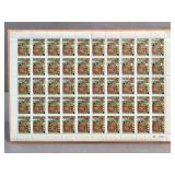 Rare vintage full pane of 1979 Hundertwasser