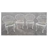 Group of 4 Mid-century wrought iron chairs
