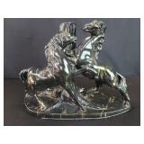 Vintage ceramic horses sculpture
