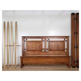 Mission-style oak king size bed