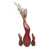 Mattia Bonetti red bamboo vases