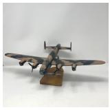 RAF Lancaster desk wood model plane
