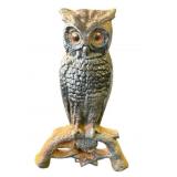 Antique cast iron owl fireplace andiron