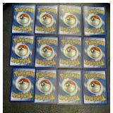 Group of Pokï¿½mon foil cards
