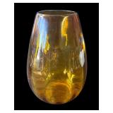 Vintage amber glass vase