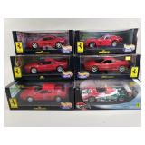 Group of Hot Wheels Ferrari die cast model cars