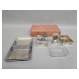 Vintage Japanese military metal desk set with