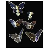 Lot of stained glass butterfly sun catchers
