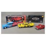 Group of die cast model cars, Hot Wheels, racing