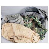 Group of vintage military canvas bags