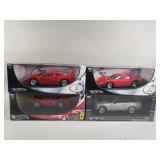 Group of Hot Wheels Ferrari and Ford model cars