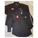 Wrangler Jack Daniels Rodeo Finals button front