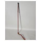 Antique leather and sterling silver riding crop