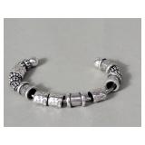 Silver beaded bracelet