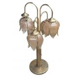 Vintage Hollywood Regency lotus lamp