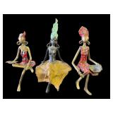 Lot cast Bronze African figurines