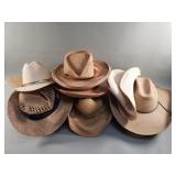 Group of vintage straw hats