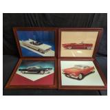 Group of vintage car prints