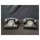 Pair of North Electric Co. black rotary dial