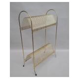 Mid century Modern wire metal vinyl record rack