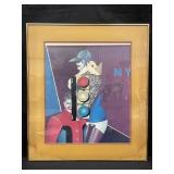 Vintage framed Richard Lindner print of "New City