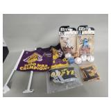 Pair of LA Lakers car flags , Baseballs, MLB