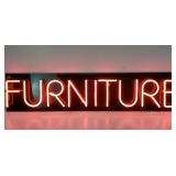 Vintage "Furniture" LED neon lights on acrylic
