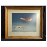 4 framed aviation prints