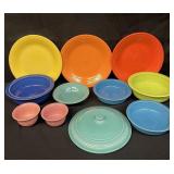 Group of Homer Laughlin Fiesta dinnerware