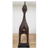 Vintage African hand carved wood nude statue