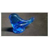 Leo Ward blue glass bird