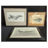 Group of aviation prints