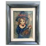 Signed Robert Etienne 1962 news paper mixed media