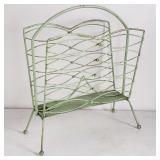 Mid-century Modern metal magazine rack
