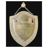 Vintage 1956 brass wall plaque