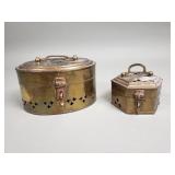 Vintage handmade brass cricket boxes