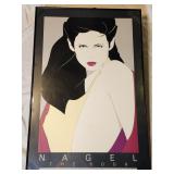 1981 lithograph poster Nagel the book in frame