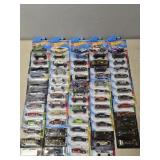 62 Hot Wheels toy cars including Marvel,