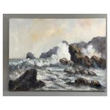 Vintage oil on canvas depicting a California