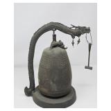 Antique Japanese bronze hanging bell