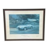 Framed signed Frank Wootton Mercedes Benz print