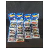 Group of Hot Wheels 1:64 scale model cars