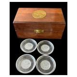 Vintage crystal Val Saint Lambert ashtrays