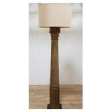 Restoration Hardware corinthian wood floor lamp