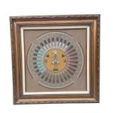 VTG framed Native American Navajo sand painting