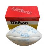 Super Bowl anniversary signed football