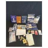 Group of aviation manuals, paper goods. belt