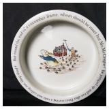 Vintage Beatrix Potter Peter Rabbit baby dish