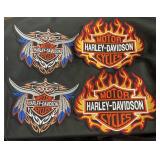 Group of large Harley Davidson patches