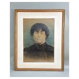 Framed vintage print of antique photograph